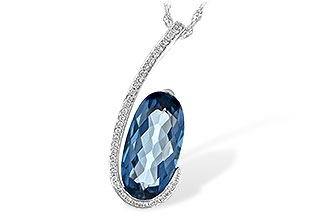 G235-28447: NECK 4.48 LONDON BLUE TOPAZ 4.60 TGW