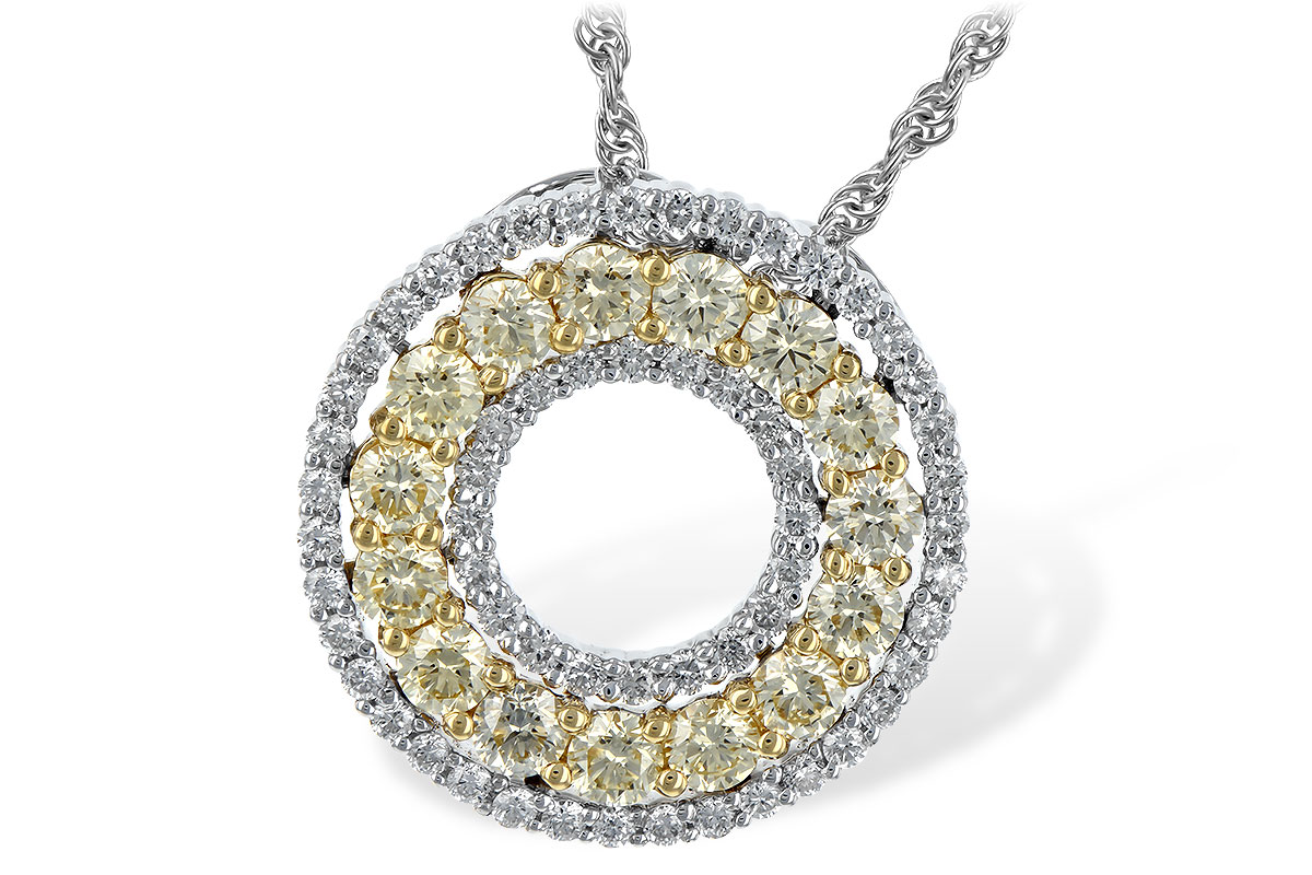 G235-29302: NECK 1.08 YELLOW DIAS 1.55 TW