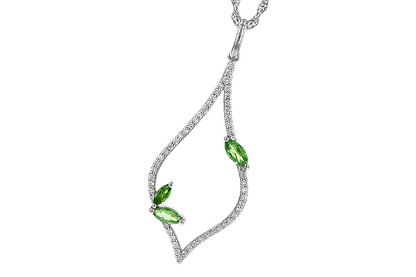 G236-24802: NECK .35 GREEN GARNET .55 TGW