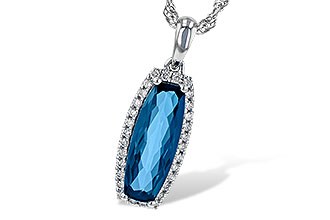 G236-25638: NECK 1.58 LONDON BLUE TOPAZ 1.70 TGW