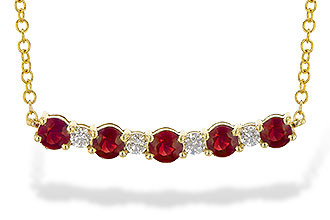 G236-26547: NECK .58 TW RUBY .70 TGW