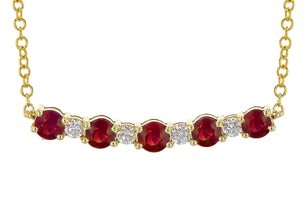 G236-26547: NECK .58 TW RUBY .70 TGW