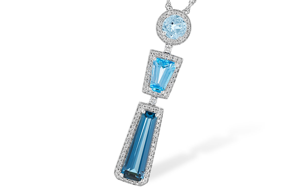 G319-83838: NECK 3.26 TW BLUE TOPAZ 3.50 TGW