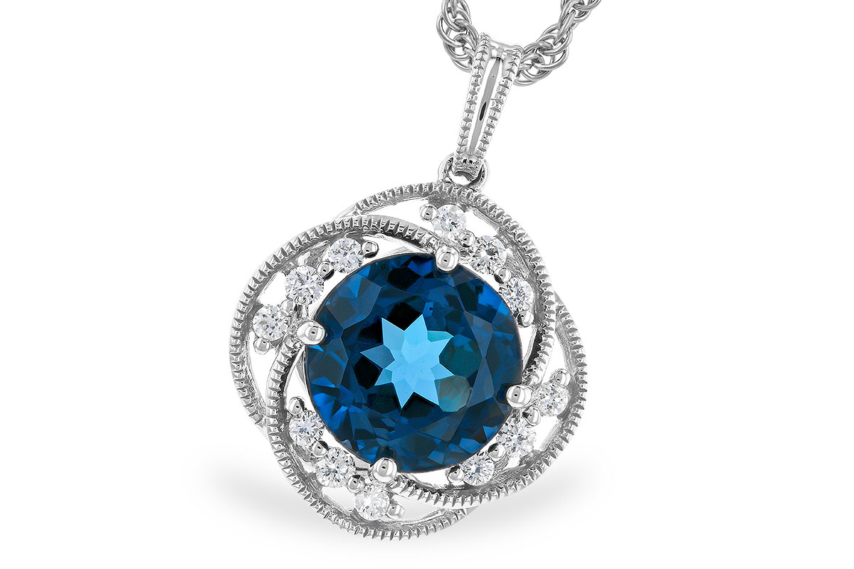 G319-84793: NECK 2.90 LONDON BLUE TOPAZ 3.05 TGW (9MM LBT)