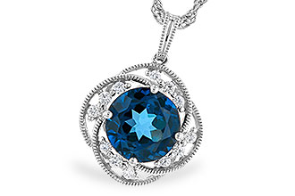 G319-84793: NECK 2.90 LONDON BLUE TOPAZ 3.05 TGW (9MM LBT)