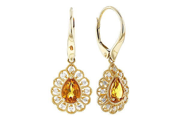 G319-84802: EARR .74 TW CITRINE .90 TGW