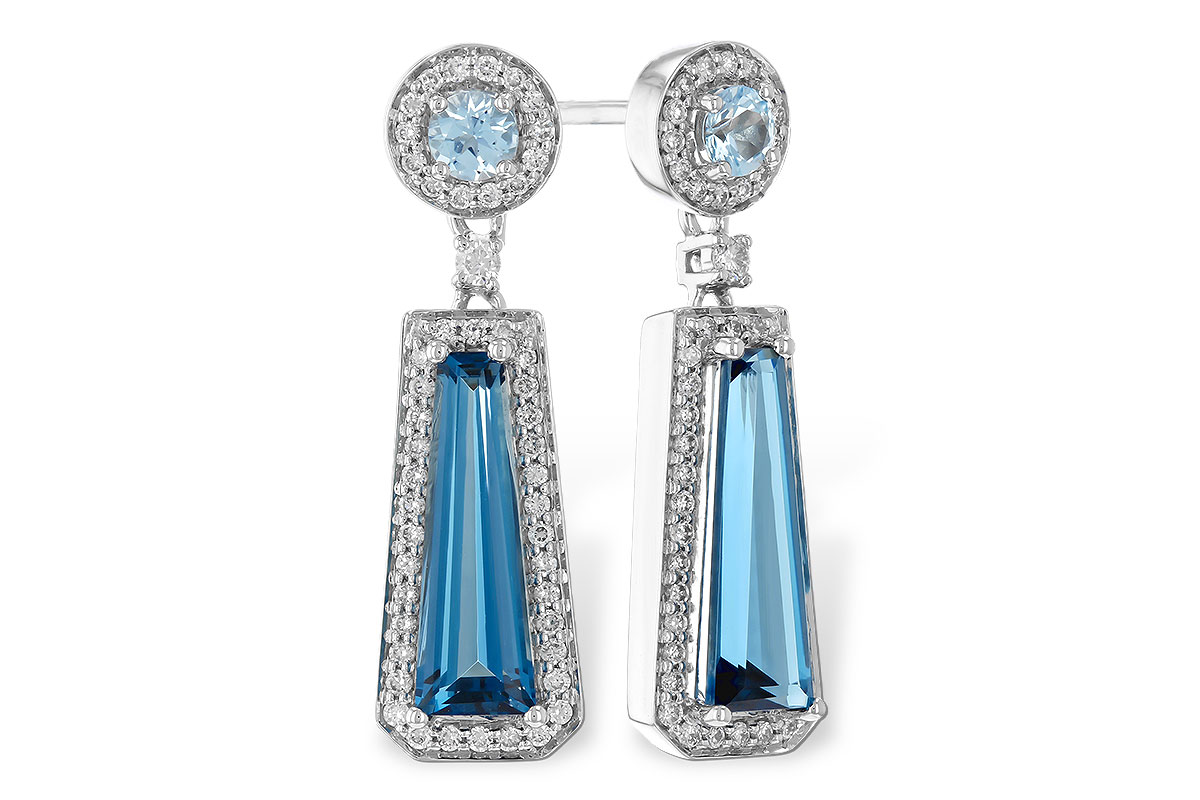 G319-85693: EARR 2.28 TW BLUE TOPAZ 2.54 TGW