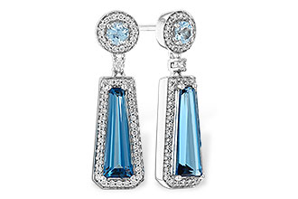 G319-85693: EARR 2.28 TW BLUE TOPAZ 2.54 TGW