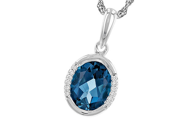 G319-85702: NECK 1.90 TW LONDON BLUE TOPAZ 1.93 TGW (9x7 LBT)