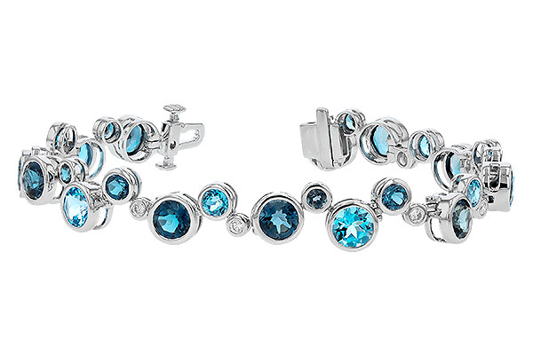 G319-86556: BRACELET 15.65 TW BLUE TOPAZ 15.95 TGW