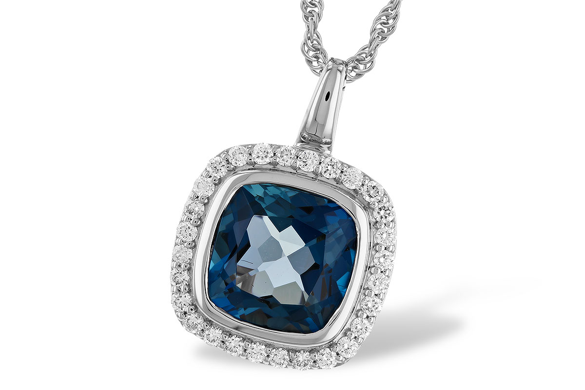 G319-88393: NECK 3.85 LONDON BLUE TOPAZ 4.15 TGW (9MM LBT)