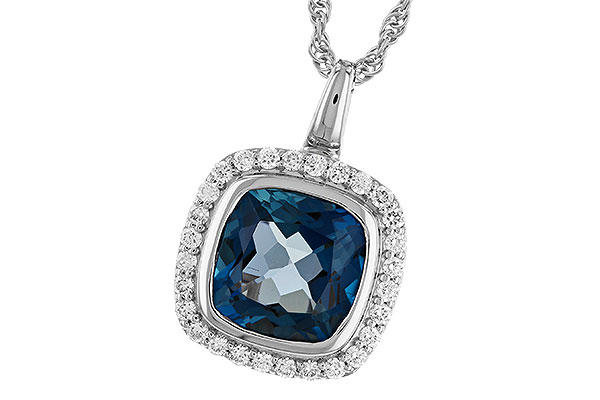 G319-88393: NECK 3.85 LONDON BLUE TOPAZ 4.15 TGW (9MM LBT)