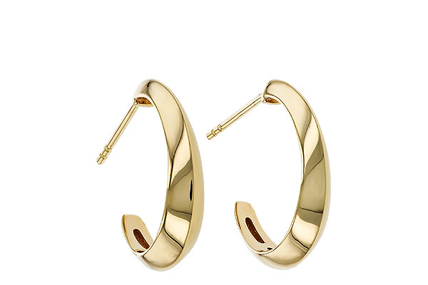 G320-74765: GOLD EARRINGS (19MM)