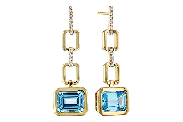 G320-77465: EARRINGS 3.20 BLUE TOPAZ 3.32 TGW (8x6MM BT)