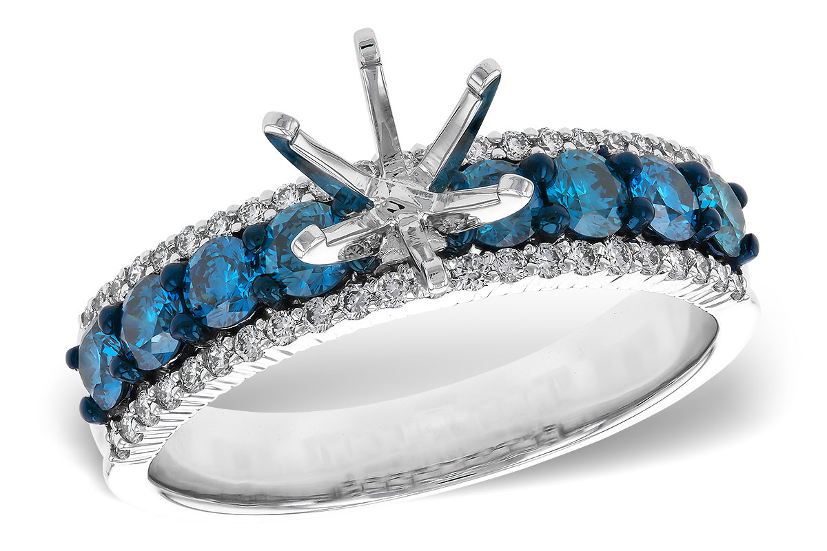 G320-77511: LDS SEMI DIA RG .72 BLUE DIAS .92 TW