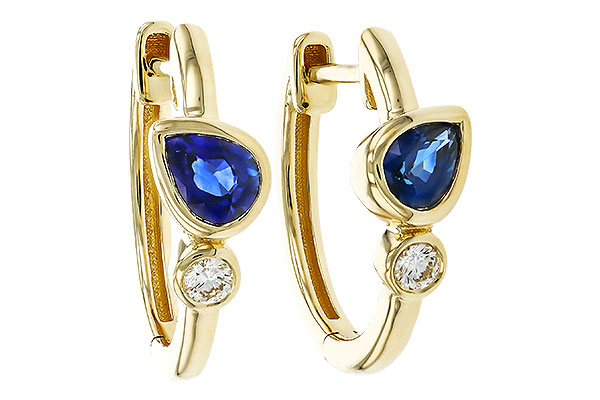 G320-77538: EARRINGS .51 SAPPHIRE .57 TGW