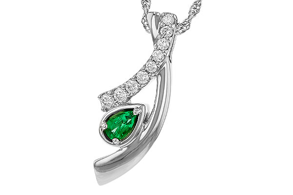G320-78374: NECKLACE .17 EMERALD .34 TGW (5x3 EMER)