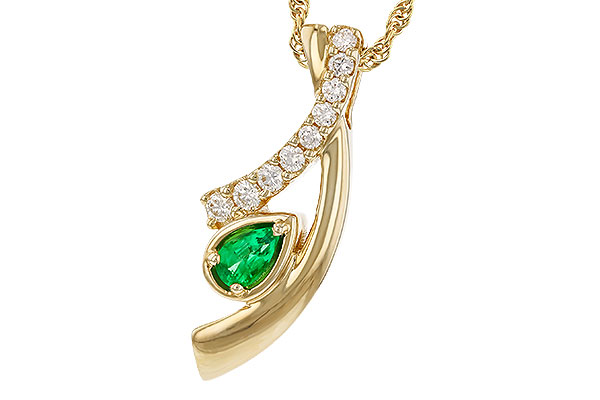 G320-78374: NECKLACE .17 EMERALD .34 TGW (5x3 EMER)