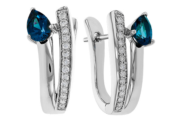G320-79338: EARR .88 LONDON BLUE TOPAZ 1.08 TGW (6x4MM LBT)