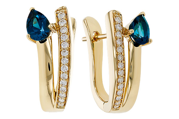 G320-79338: EARR .88 LONDON BLUE TOPAZ 1.08 TGW (6x4MM LBT)
