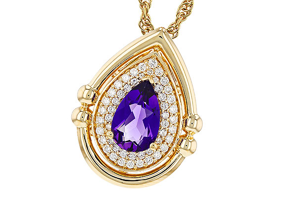 G321-63865: NECKLACE .70 AMETHYST .86 TGW (8x5MM AMY)