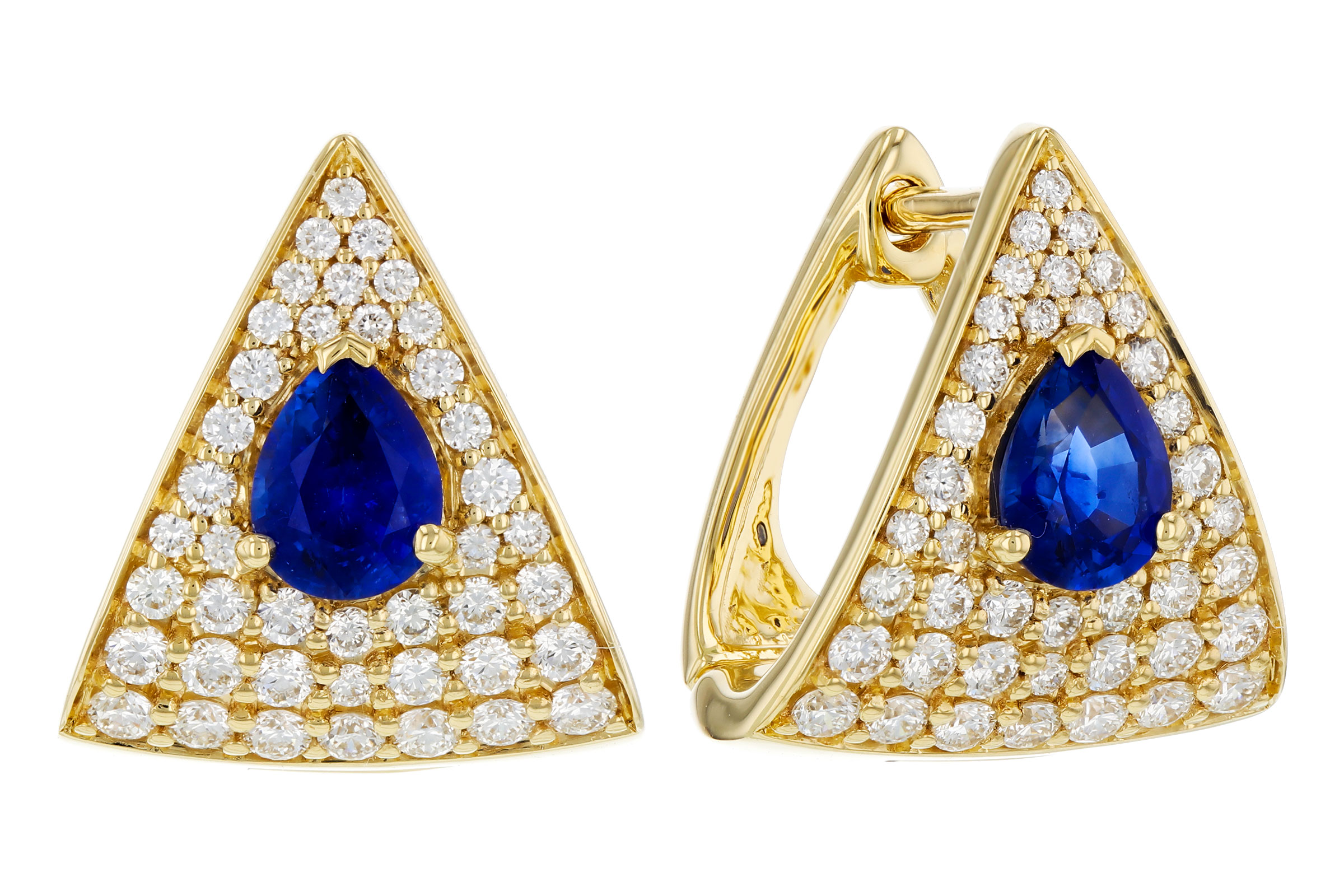 G321-65702: EARRINGS .65 TW SAPPHIRE 1.20 TGW (5x4MM SA)