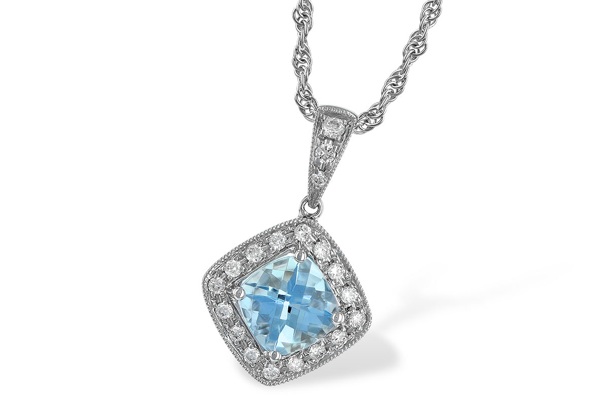 H052-54756: NECKLACE .80 AQUA .93 TGW