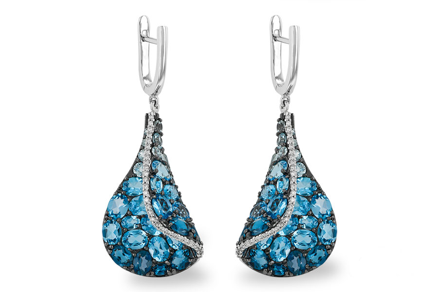 H233-50202: EARR 6.86 BLUE TOPAZ 7.05 TGW