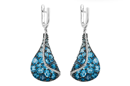 H233-50202: EARR 6.86 BLUE TOPAZ 7.05 TGW