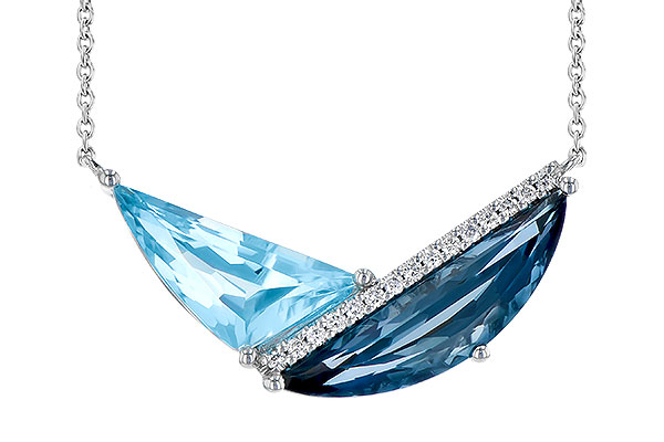 H318-93874: NECK 4.66 BLUE TOPAZ 4.75 TGW (18")