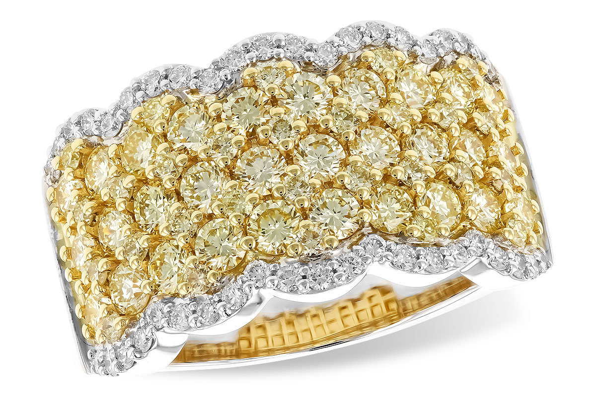 H319-83829: LDS DIA WED RG 1.90 YELLOW DIAS 2.20 TW