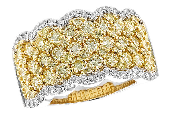 H319-83829: LDS DIA WED RG 1.90 YELLOW DIAS 2.20 TW