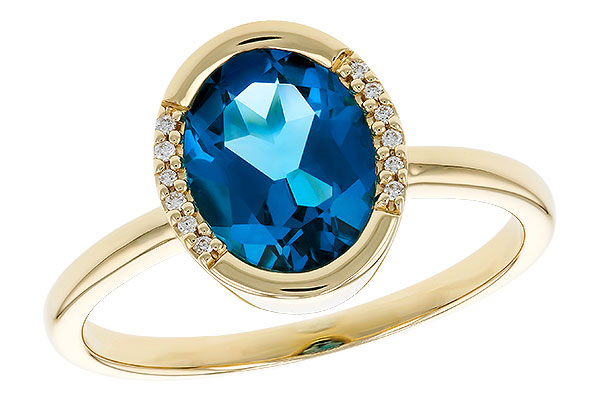 H319-85702: LDS RG 1.90 TW LONDON BLUE TOPAZ 1.93 TGW(9x7 LBT)