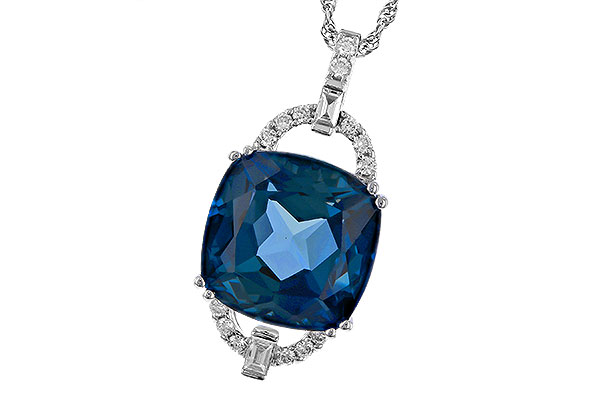 H320-73874: NECK 9.00 LONDON BLUE TOPAZ 9.20 TGW (12MM LBT)