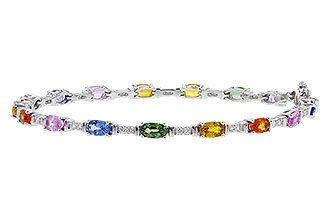 H320-74802: BRACELET 4.76 MULTI-COLOR SAPPH 5.08 TGW (7")
