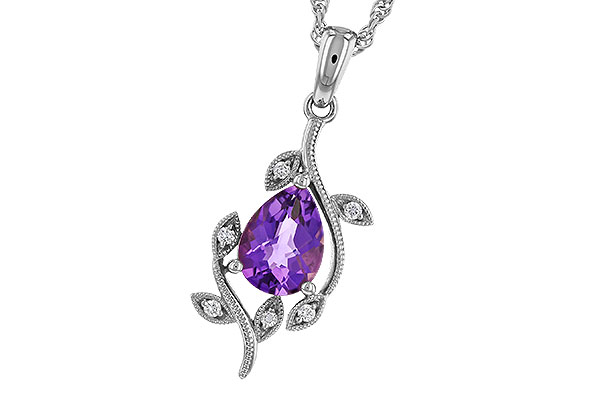 H320-75683: NECKLACE .88 AMETHYST .93 TGW (8x6MM AMY)