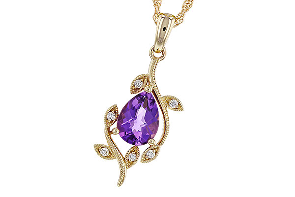 H320-75683: NECKLACE .88 AMETHYST .93 TGW (8x6MM AMY)