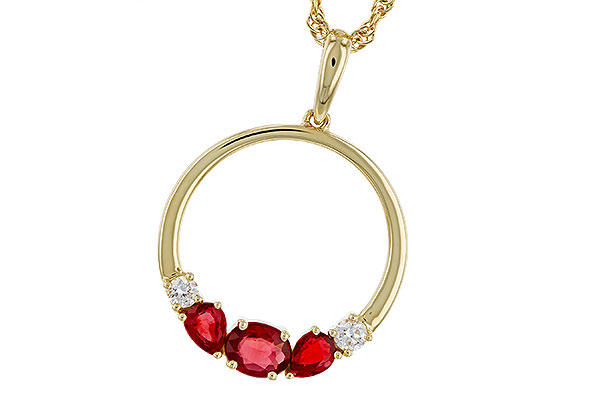 H320-76611: NECKLACE .79 RUBY .89 TGW