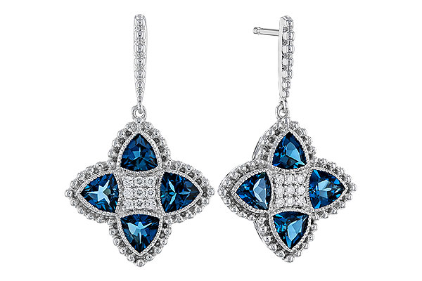 H320-77465: EARRINGS 1.73 LONDON BLUE TOPAZ 1.82 TGW