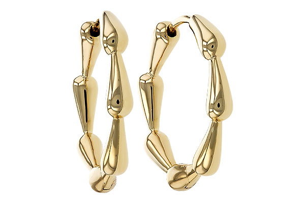 H320-78411: GOLD EARRINGS (21MM)