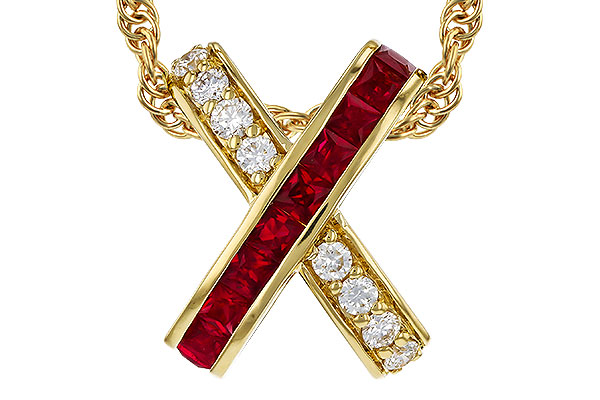 H320-81111: NECKLACE .53 TW RUBY .70 TGW