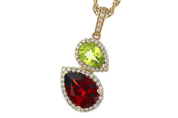 H320-81129: NECKLACE 2.74 SEMI-PREC (GAR,PER) 2.95 TGW