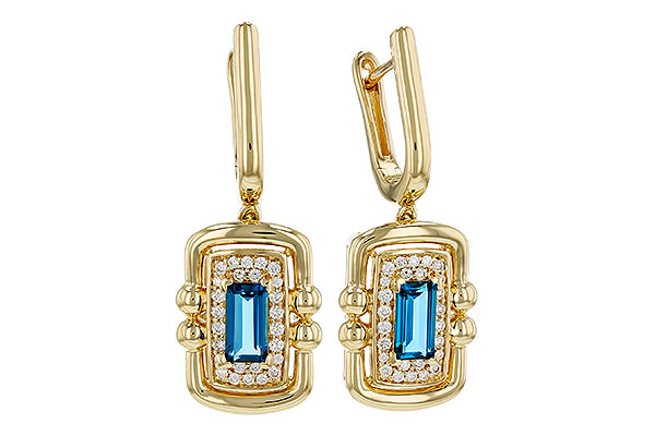 H321-63865: EARR .82 TW LONDON BLUE TOPAZ 1.00 TGW (6x3MM LBT)