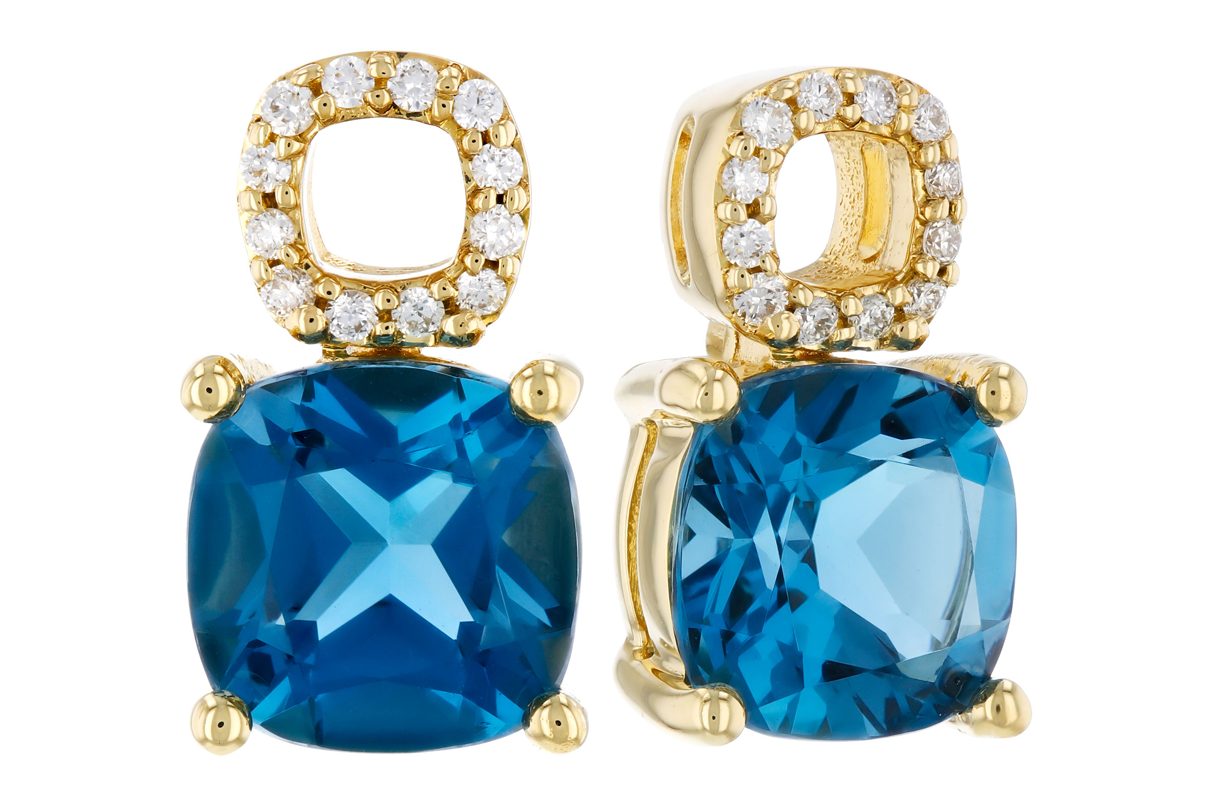 H321-65683: EARR 1.92 TW LONDON BLUE TOPAZ 1.98 TGW (6MM LBT)