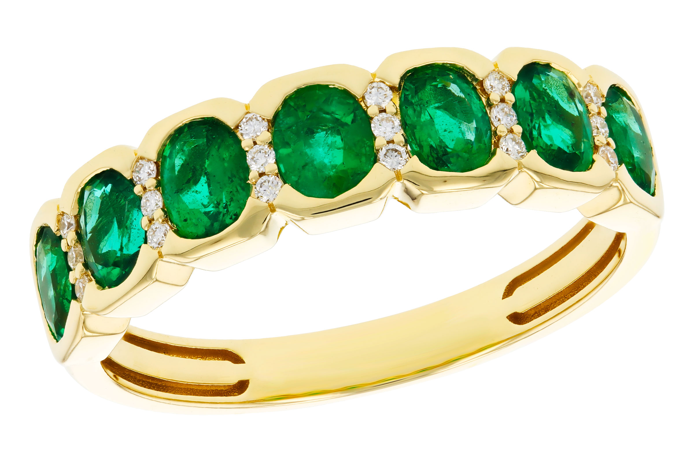 H321-65711: LDS WED RG 1.15 TW EMERALD 1.22 TGW