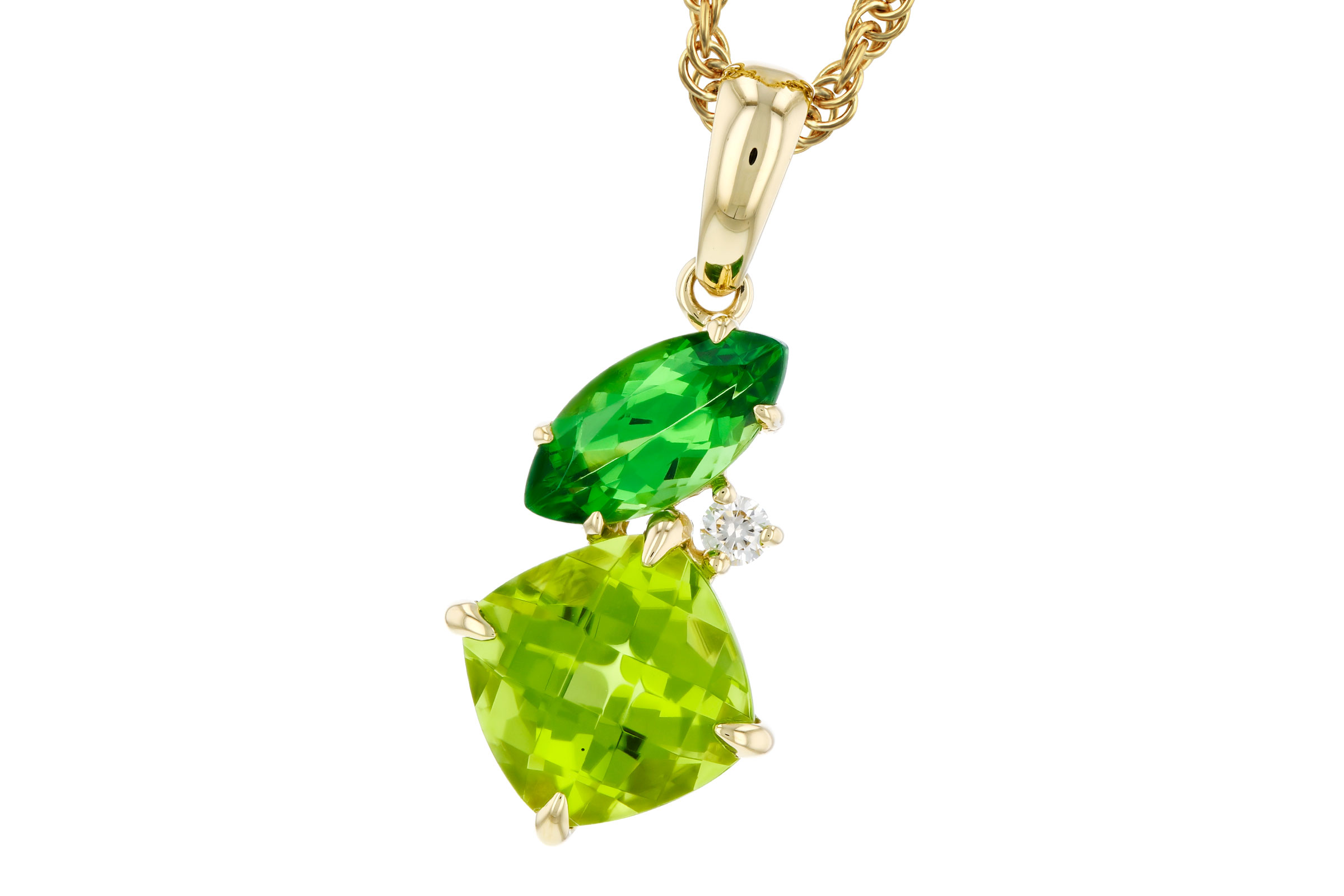 H321-66565: NECKLACE 1.97 TW SEMI-PREC (PER,TSAV) 2.00 TGW
