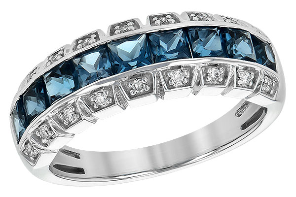 K236-18411: LDS WED RG 1.51 LONDON BLUE TOPAZ 1.60 TGW