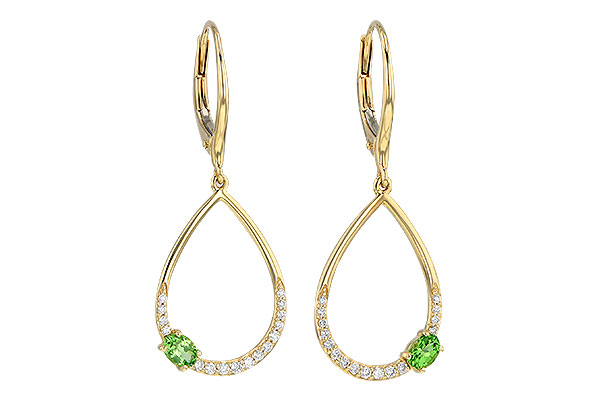 K236-25692: EARR .33 GREEN GARNET .49 TGW