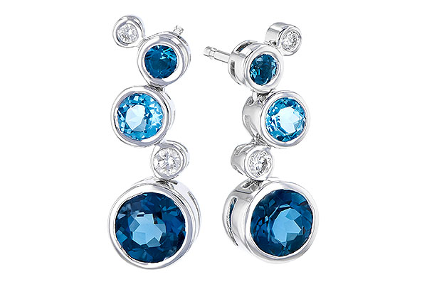 K318-97529: EARR 2.27 BLUE TOPAZ 2.40 TGW