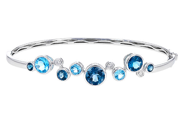 K319-82029: BANGLE 3.95 TW BLUE TOPAZ 4.06 TGW